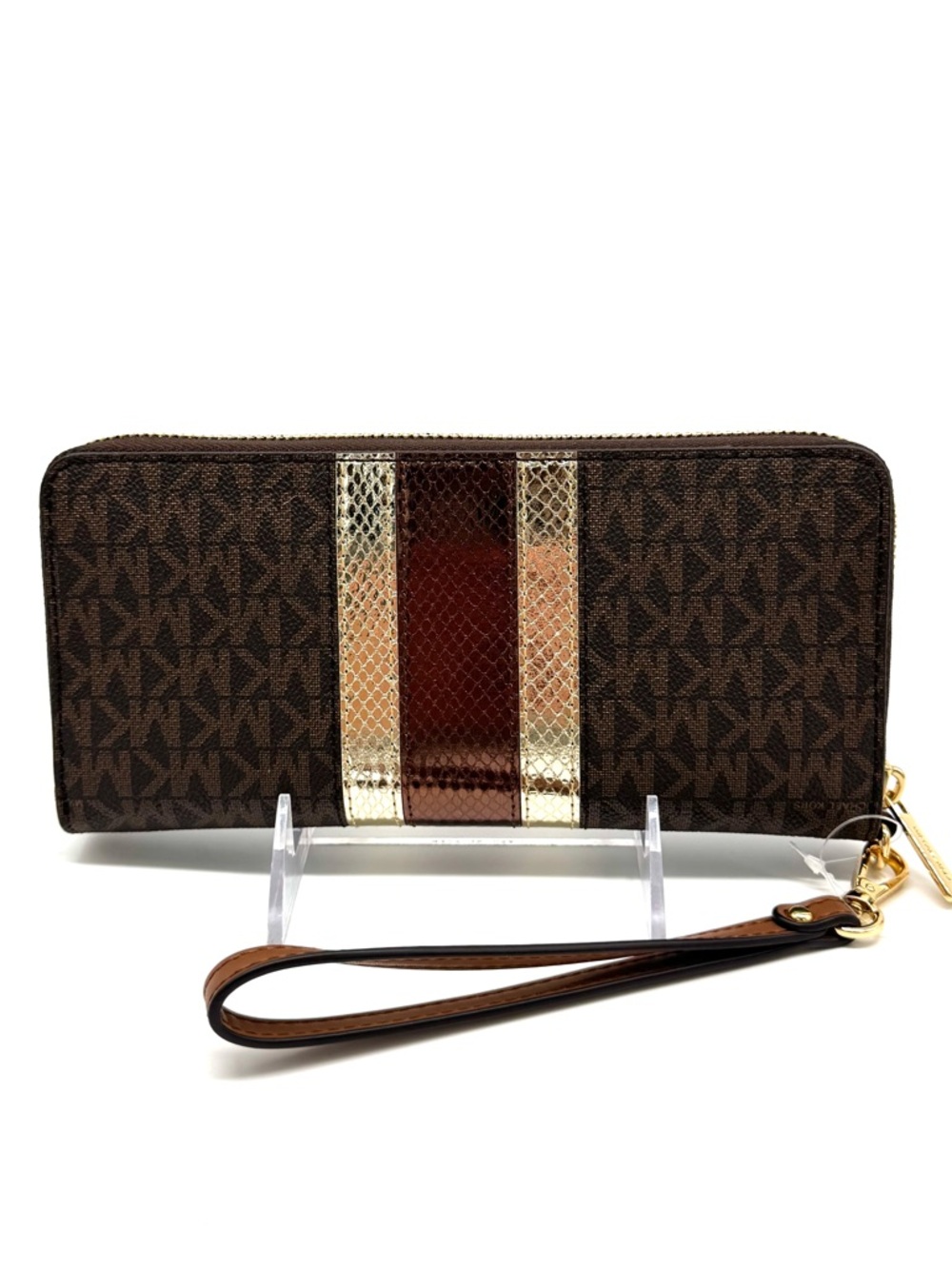 Michael Kors Large Continental Wallet Brown Signature Multi - Picture 5 of 8